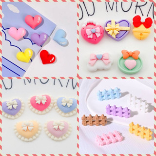 เรซิ่นหัวใจ3D คละสี ชุด10เม็ด พร้อมส่ง
