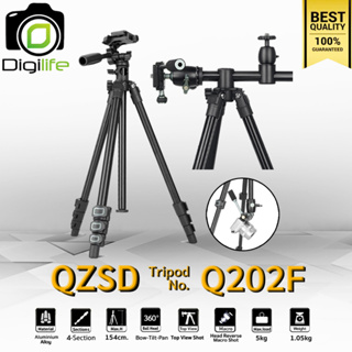 QZSD Tripod รุ่น Q202F ขาตั้ง ขาตั้งกล้อง อเนกประสงค์  กลับหัว , Top View , พาโนราม่า , ถ่ายรูป , ถ่ายวิดีโอ