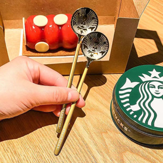 ช้อน Starbucks ช้อนคนกาแฟ สำหรับชงกาแฟ 304สแตนเลส วัสดุอย่างดี ปลอดภัย สีไม่ลอก มี4ส