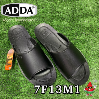 ADDA รองเท้าแตะ แบบสวม  หน้าผ้า รุ่น7F13-M1 สีดำ Size 40-45