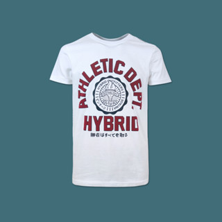 Hybrid T-shirt Men ไฮบริดเสื้อยืดผู้ชายแขนสั้น สีขาว (White)MTS-1352-WH