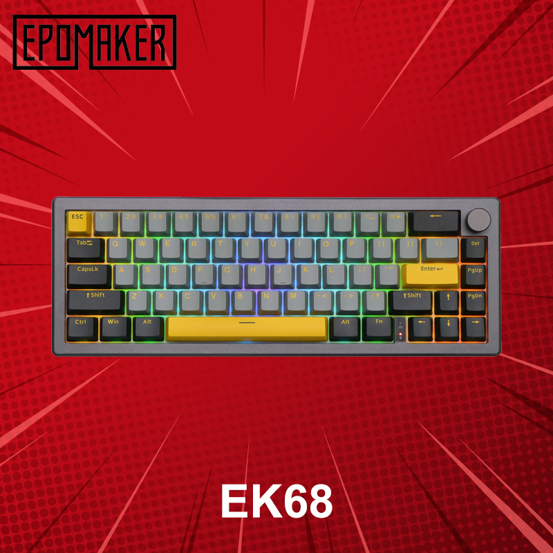 คีย์บอร์ดไร้สาย Epomaker EK68 (ภาษาอังกฤษ) ประกันศูนย์ 3 เดือน