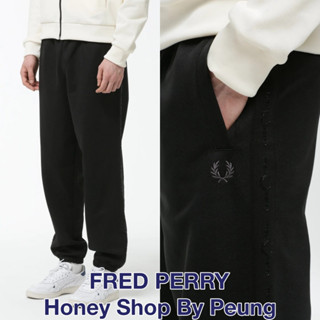 [ของแท้ พร้อมส่งในไทย] Tonal Taped Track Pant Col : Black (AW22 กางเกงวอร์มขายาวสีดำค่ะ ปักช่อมะกอกสีเทาเข้ม สวยมากๆ พิเ