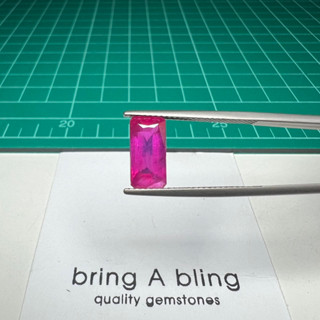 ทับทิม (ruby) 3.40 ct  ทับทิมแอฟริกา เผาใหม่ เนื้อแก้วสีแดงอมชมพูเหมือนพม่า สวยมากมาก