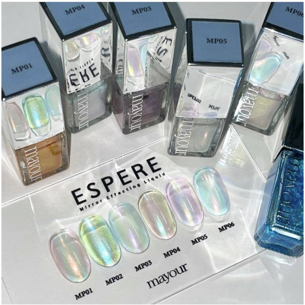 🆕️ Innovation 'ESPERE' collection 6สีผงขัดแบบน้ำ Liquid Mirror powder MAYOUR เมอาวร์ Korea 🇰🇷ของแท้น