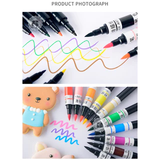 ปากกาสีเขียนหน้าขนม สีน้ำตาลวาดขนมงานฟองดองกินได้ แบบ 2หัว