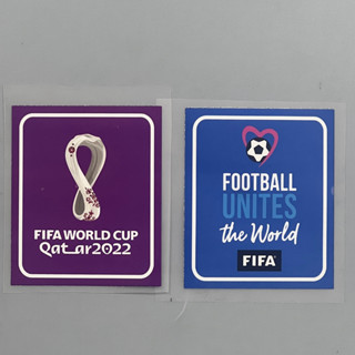 อาร์ม ติดเสื้อฟุตบอล บอลโลก สีเข้ม เป็นคู่ แบบเฟลค World Cup 2022 Patch Brazil Argentina England