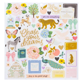 Maggie Holmes Woodland Grove Foam Stickers 12"X12 สติกเกอร์