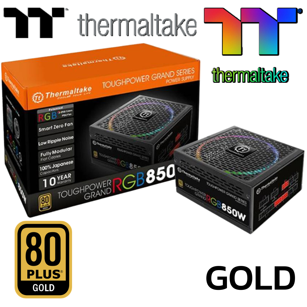 POWER SUPPLY (อุปกรณ์จ่ายไฟ) THERMALTAKE 850W TOUGHPOWER GRAND RGB (80+ GOLD) ประกัน J.I.B