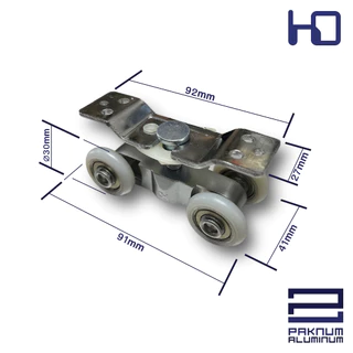 ล้อประตูบานเลื่อน(แขวน) อลูมิเนียม , ล้อแขวนใหญ่1.3/4นิ้ว HYDA , HD911 (Bearing roller for Hanging door)