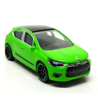 รถเหล็กมาจอเร็ต Majorette Citroen DS4 สีเขียวนีออน / หลังคาดำ ขนาด 1/64 ยาว 8 cm มือสอง #001