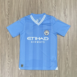 เสื้อบอล  เสื้อผู้ใหญ่ Mancity เนื้อผ้าโพลีเอสเตอร์แท้ เกรดแฟนบอล AAA