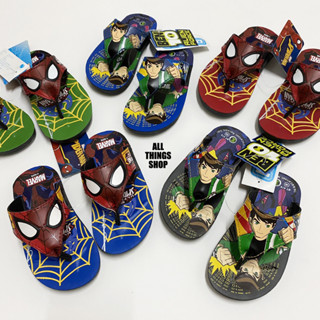KENTA รองเท้าแตะเด็กแบบคีบ BEN10 &amp; SPIDERMAN