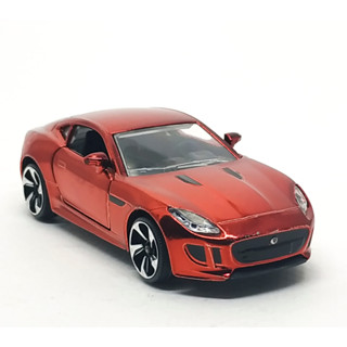 รถเหล็กมาจอเร็ต Majorette Jaguar F Type - Chrome Series สีโครเมี่ยมแดง ขนาด 1/64 ยาว 8 cm มือสอง #003