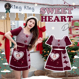 Sweet Heart : BLT งานตามหา เซทเสื้อ+กระโปรง ชุดสีแดง งานสวย ผ้าดีมาก ชุดคริสต์มาส