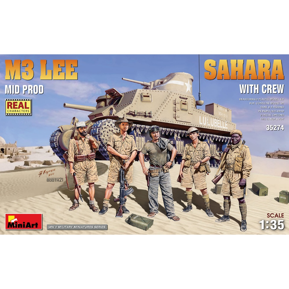 [MiniArt] 1/35 : M3 LEE Mid Prod.Sahara w/Crew [MI 35274]