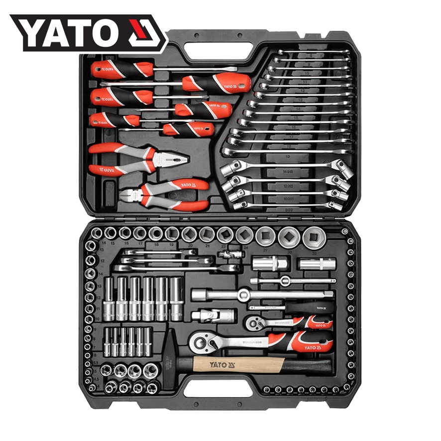 (จัดส่งฟรี) YATO YT-38891 ชุดบล็อก + ชุดเครื่องมือ 1/4" + 1/2" 109 ตัวชุด