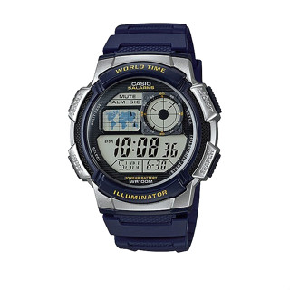 [ประกันร้าน] Casio นาฬิกาข้อมือผู้ชาย รุ่น AE-1000W-2AVDF-S Standard World Time Map Blue