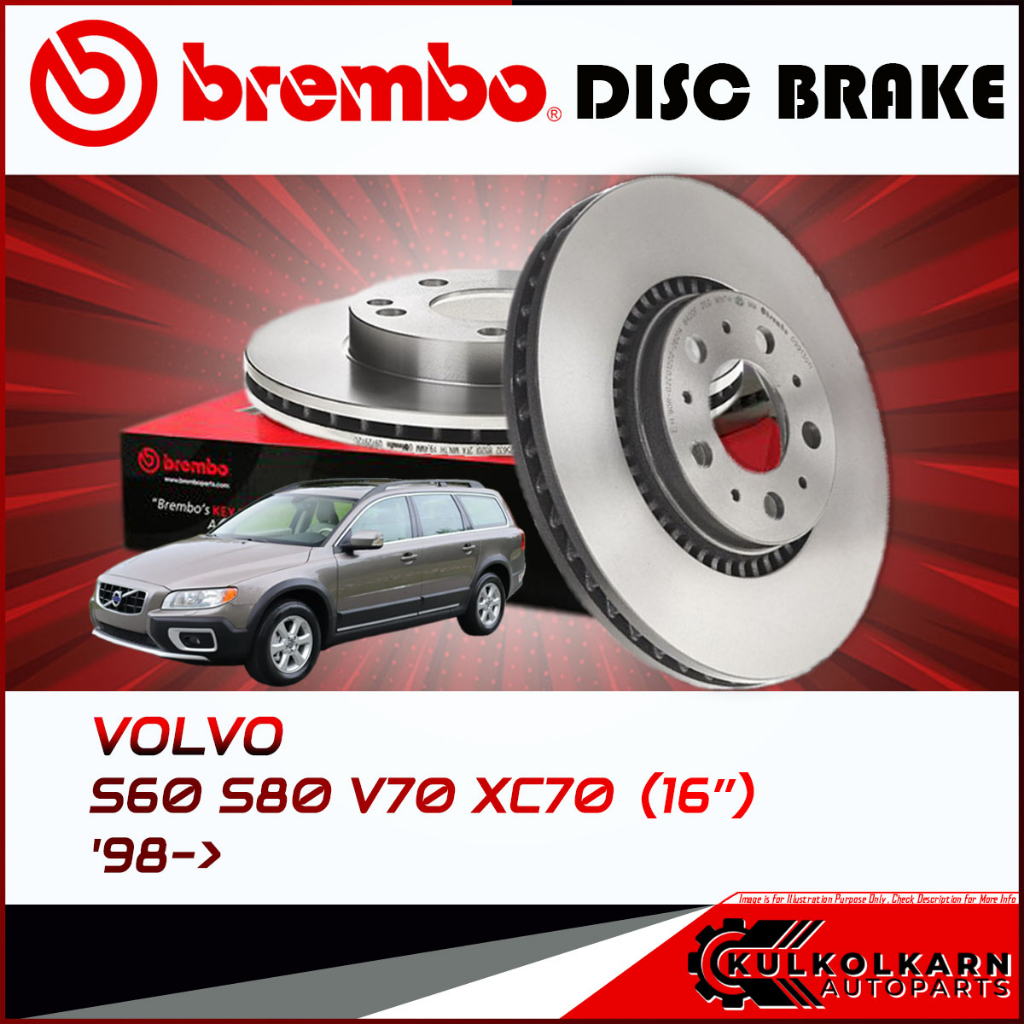 จานเบรกหน้า  VOLVO S60 S80 V70 XC70 (16นิ้ว) 98-> (09 9130 11)