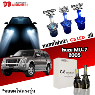 หลอดไฟหน้า C8 LED ไฟ 3 สี ขั้วตรงรุ่น  Isuzu Mu7 2005-2012 ใช้กับไฟหน้ารุ่นโปรเจคเตอร์ไม่ได้ มีพัดลมในตัว ราคาต่อ 1 คู่