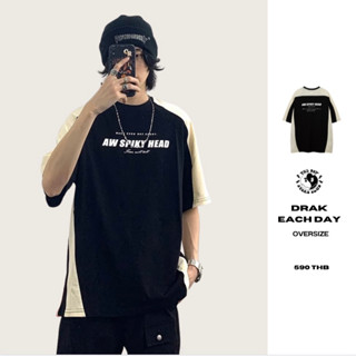 THEBOY-DARK EACH DAY เสื้อยืดสไตล์ CYBER Y2K