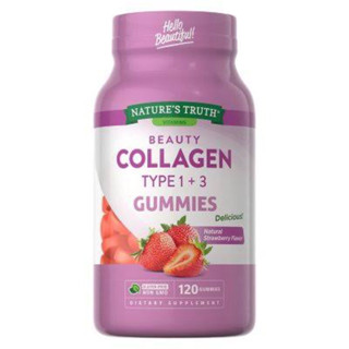 Natures Truth Collagen Type 1 + 3 Gummies, Natural Strawberry Flavor (120 ct.)