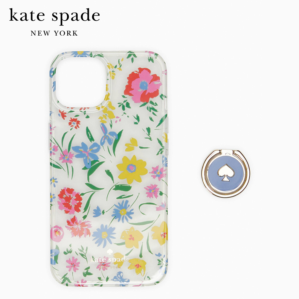 KATE SPADE NEW YORK IPHONE 14 CASE GARDEN BOUQUET STABILITY RING RESIN KB611 เคสโทรศัพท์