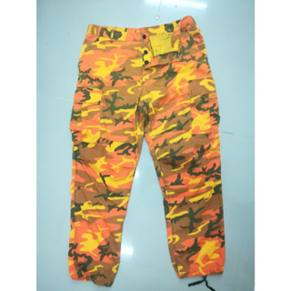 06USNATO กางเกงทหารUSผู้ชาย black and orangeCamo Camo Pants trousers NATO Pants  Combat Trousers ขนาดL-Rรอบเอว35-39 นิ้ว