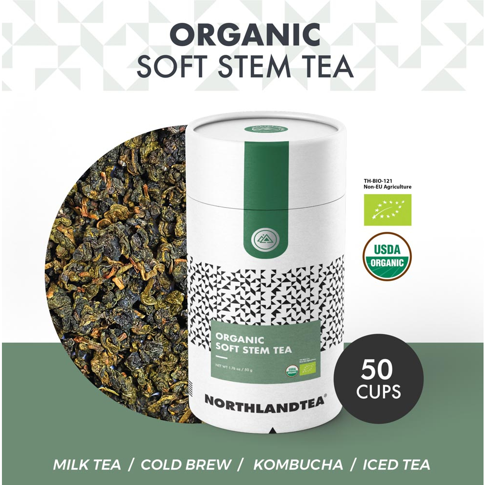 Northlandtea - ชาอู่หลงก้านอ่อน USDA & EU ออร์แกนิค 50g - HOT&ICED TEA / COLD BREW / KOMBUCHA etc.