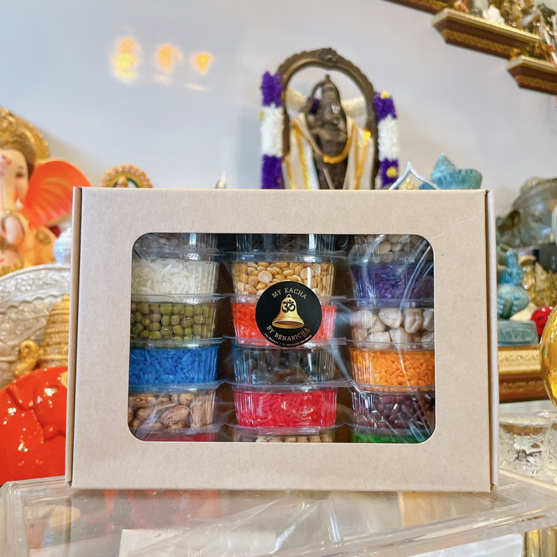ชุดสมบูรณ์พูนสุข แถมธนบัตรมงคล 1 แผ่นฟรี(เซ็ตใหญ่สำหรับ ข้าวอักษะ 9 สีและธัญพืชมงคล 9 ชนิด)