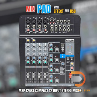 Samson MixPad MXP124FX มิกเซอร์ขนาด12-channel Analog Mixerพร้อมชุดเอฟเฟคร้องในตัวปรับแนวเสียงอิสระ Hi,Mid,Low ประกัน1ปี