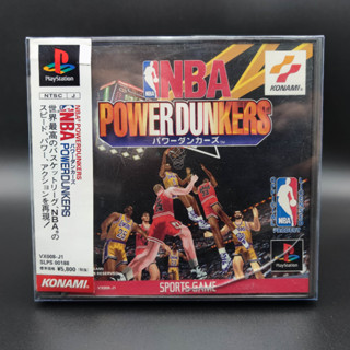 NBA Power Dunkers Konami แผ่นสภาพดี มี Spine Card PlayStation PS1 มีกล่องใสสวม เพื่อเก็บสะสมให้