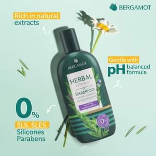 BERGAMOT เบอกาม็อท แชมพู สูตรธรรมชาติ เหมาะสำหรับหนังศีรษะแพ้ง่าย 200 มล. (8850215252013)