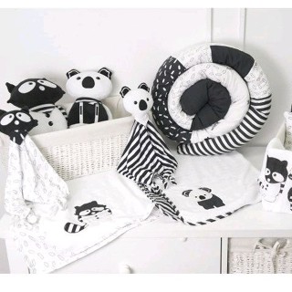 toTs - ผ้าห่มเด็กเยื่อไผ่ ลายคุณแร็คคูน 370121 Reversible Raccoon Bamboo blanket/ duvet cover