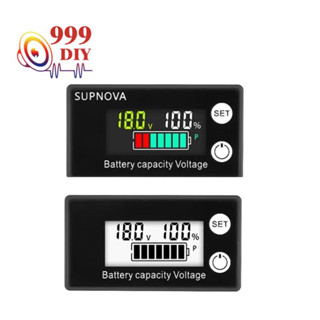 999DIY โวลต์มิเตอร์วัดความจุแบตเตอ DC 8-72V หน้าจอ LCD วัดแรงดัน มิเตอร์วัดปริมาณแบตเตอรี่ battery capacity โวลต์ดิจิตอล