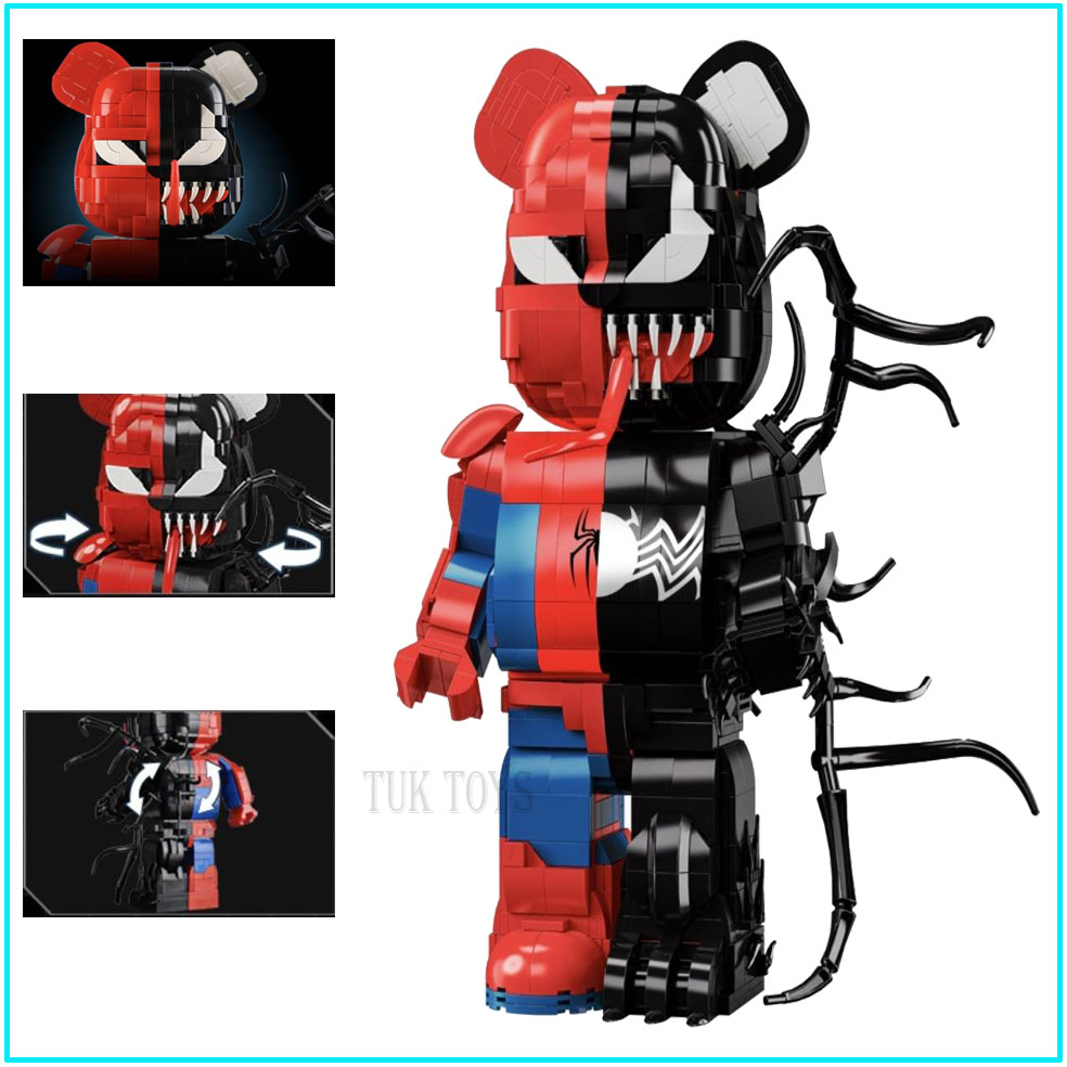 ตัวต่อเลโก้จีน แบร์บริค สไปเดอร์แมน&amp;เวน่อม  Bearbrick Spider-Man &amp; Venom No.188007