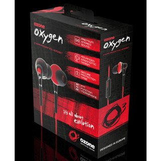 Ozone โอโซน DUAL FX-Gaming ชุดหูฟังไมโครโฟนหูฟัง,3ขนาด,anti-Tangle สายออนไลน์ Controller,แจ็ค3.5มม.,สีแดงและสีดำ