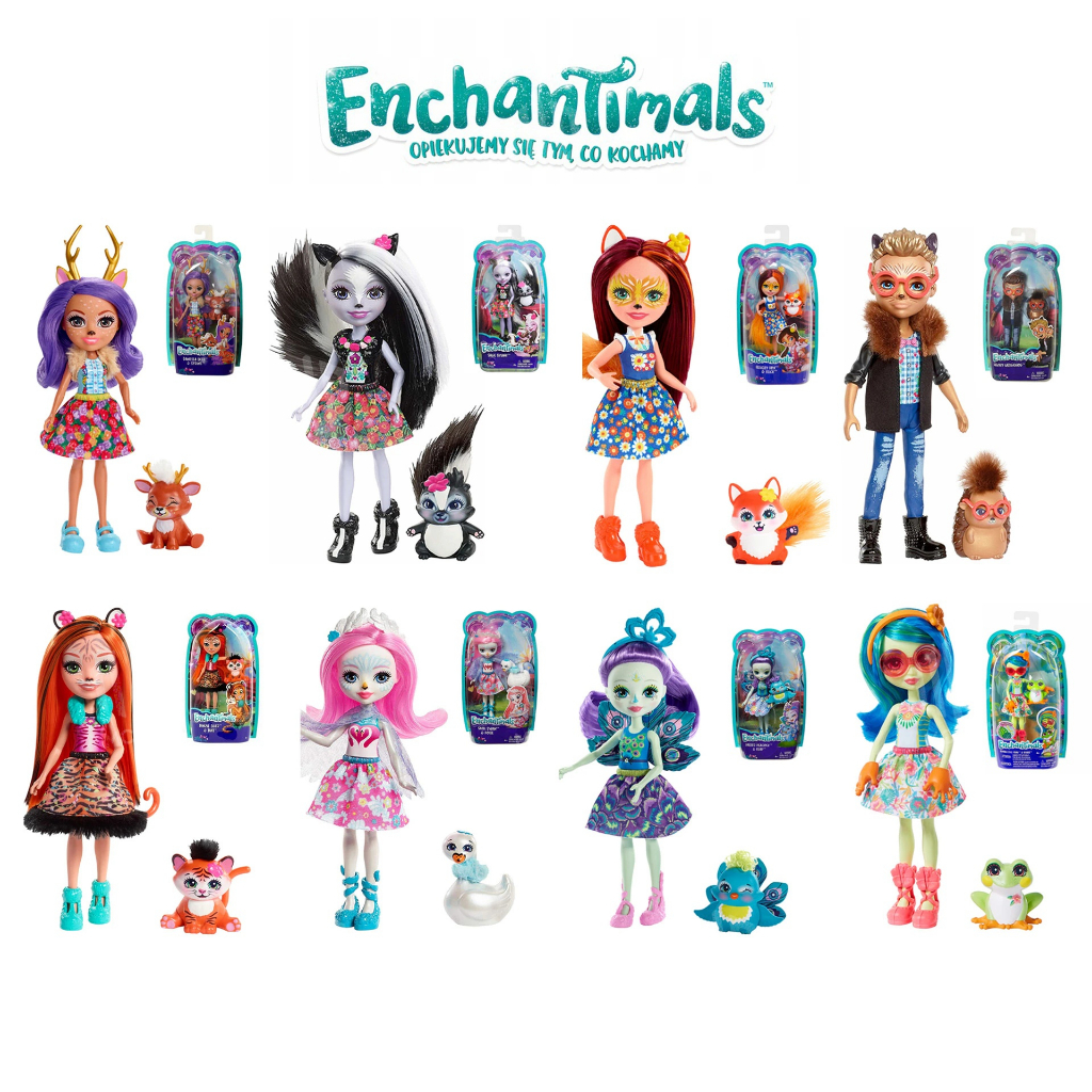 ENCHANTIMALS ตุ๊กตา เอนเซนติมอล ตุ๊กตา+พร้อมสัตว์คู่ใจ ราคาพิเศษ มีหลากหลายแบบให้เลือก FJH11 #