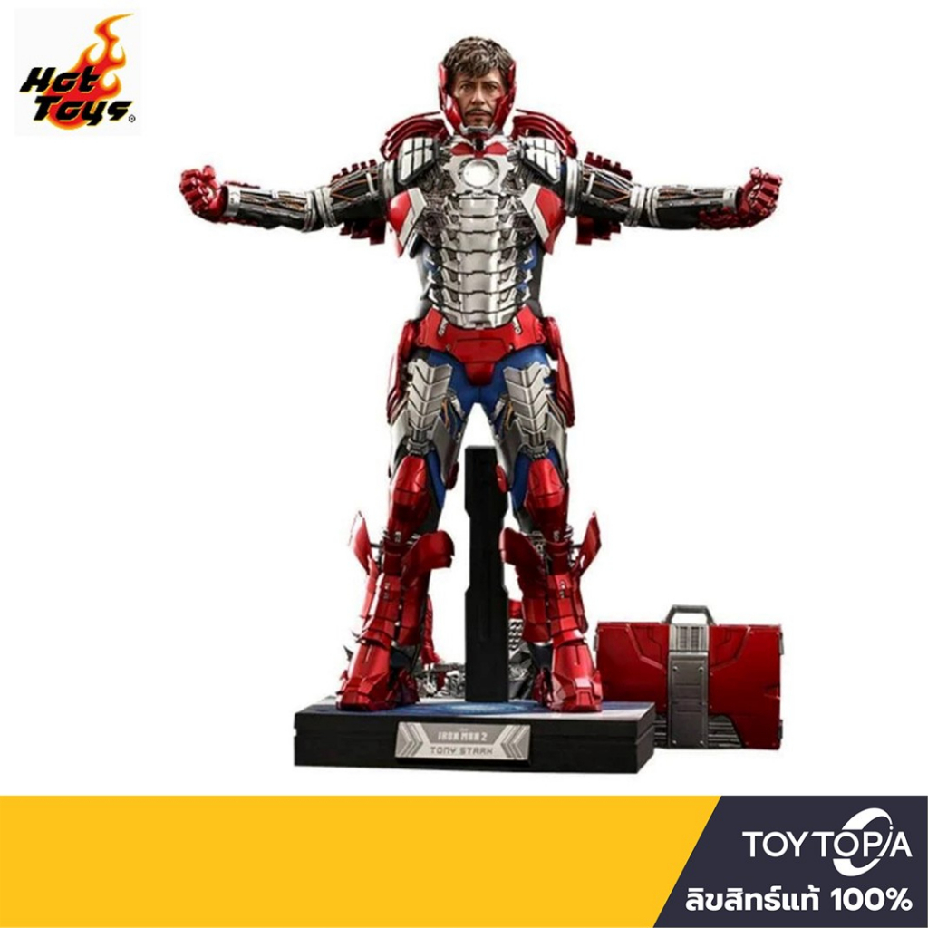พร้อมส่ง+โค้ดส่วนลด Hot Toys (MMS600) - Tony Stark with MK5 Suit Up: Iron Man 2 1/6 Scale (Deluxe) (ลิขสิทธิ์แท้)