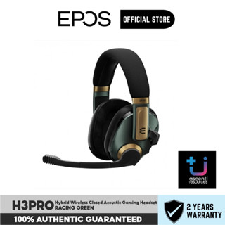 EPOS H3PRO Hybrid Wireless Closed Acoustic Gaming Headset RACING GREEN (H3PRO-HYBRID-GR)