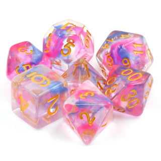 Celestial Shimmer Dice Set of 7 | ลูกเต๋า Dice For DnD D&amp;D MTG RPG TRPG เกมกระดาน บอร์ดเกม Game ไพ่ทาโรต์ Magic เมจิก