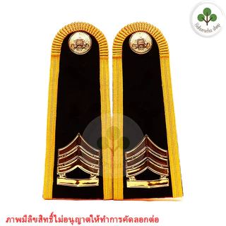 อินทรธนู ทบ ยศ อินทนู มีทุกยศ (พร้อมเครื่องหมายตามรูปเลยครับ) บ่าชุดขาว ดิ้นอินเดีย