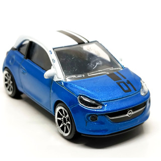 "รถเหล็กมาจอเร็ต Majorette Opel Adam สีเมทัลลิกน้ำเงิน / หลังคาขาว คาดดำ 01 ขนาด 1/64 ยาว 8 cm มือสอง #003