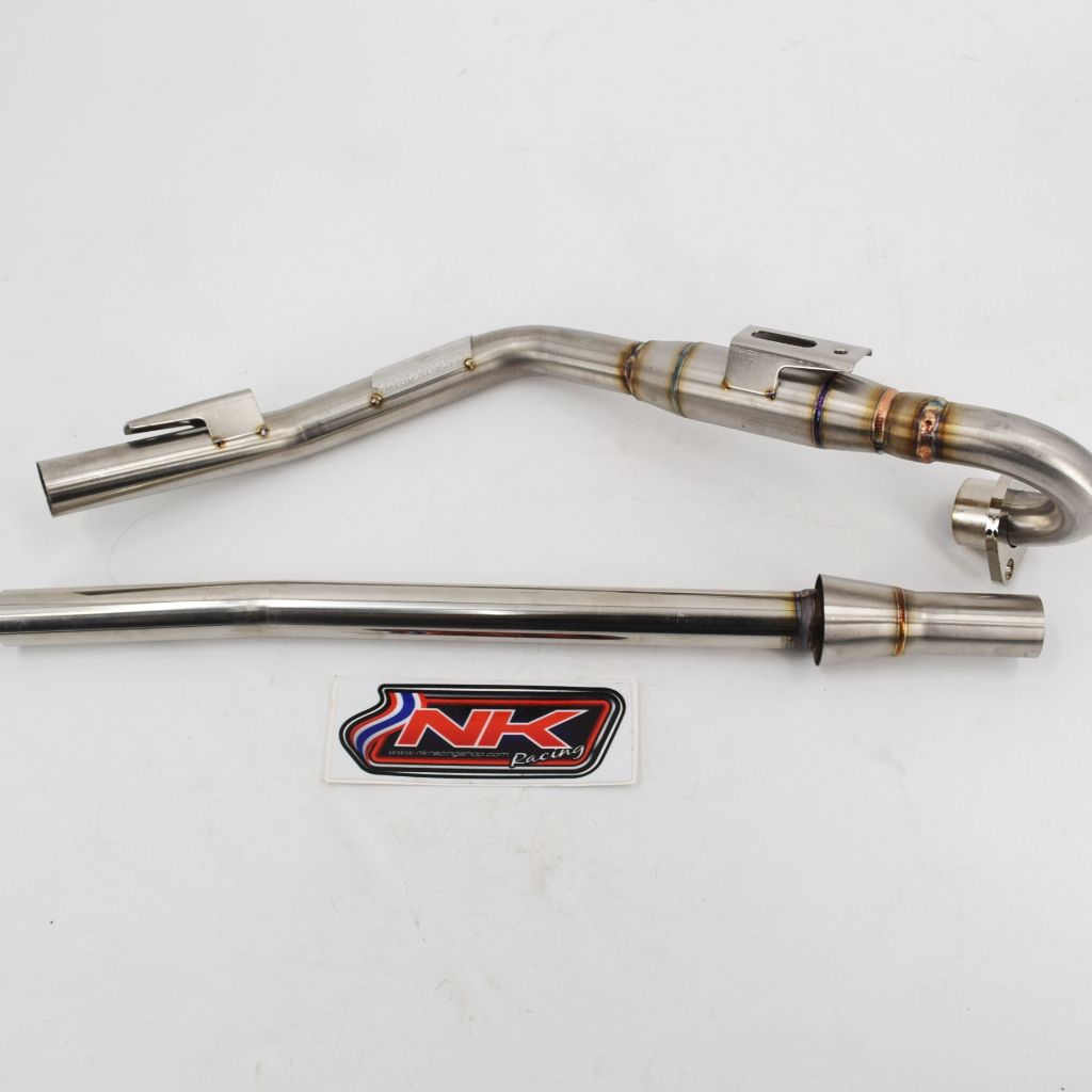 คอท่อพร้อมใส้ CT125 Gen1 Nkracing แบบหมก เสียงเงียบ Nkracing