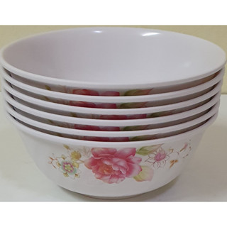 209 ชามลายดอกรุ่นหนาพิเศษขนาด 8นิ้ว แพ็ค6ใบราคา