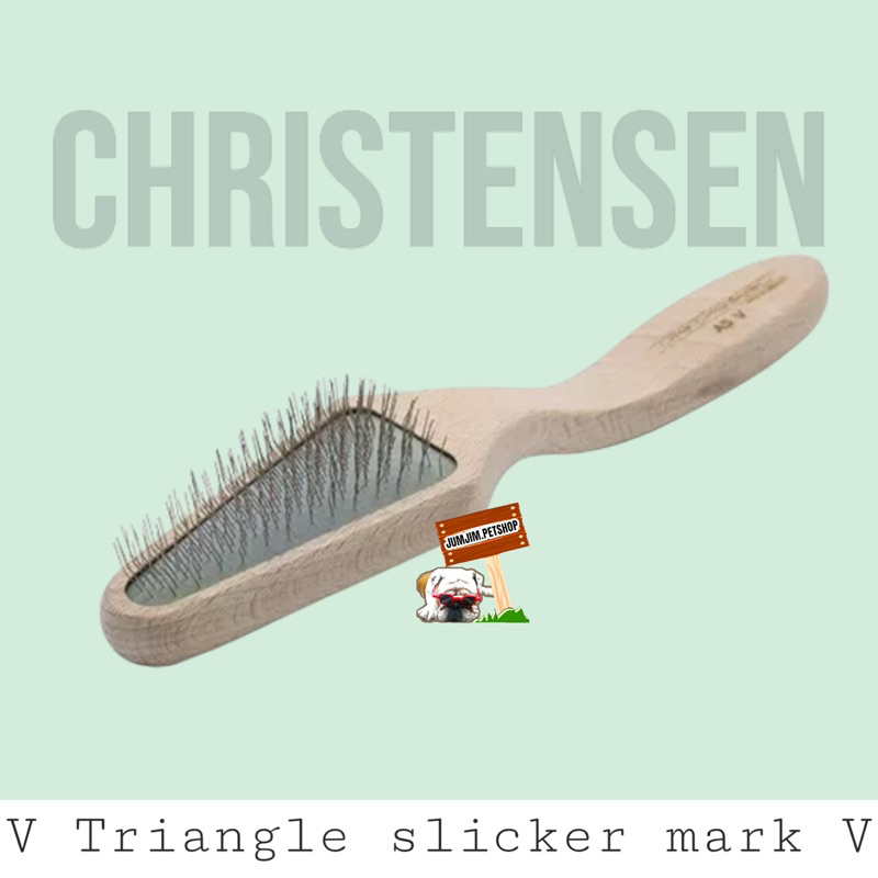 Chris Christensen - แปรงสลิกเกอร์ทรงสามเหลี่ยม สำหรับสัตว์เลี้ยง รุ่นมาร์ค V Triangle Slicker Mark V