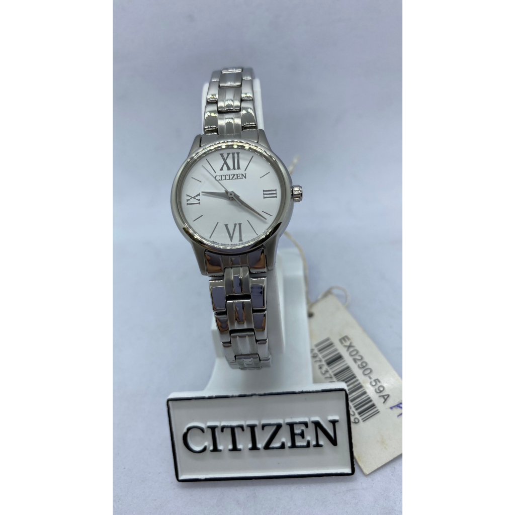 #154 นาฬิกาข้อมือผู้หญิง CITIZEN หญิง รุ่น EX0290-59A หน้าปัดขาว