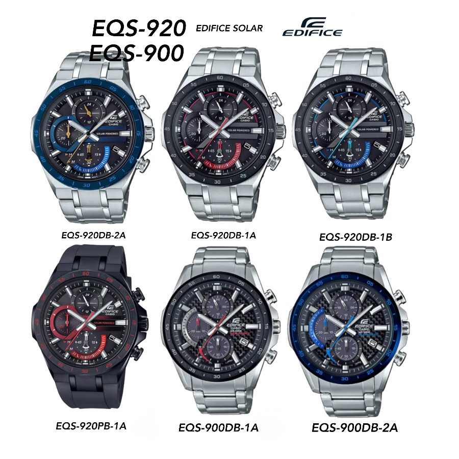 [ศูนย์cmg]Edifice solar นาฬิกาคาสิโอแท้ Casio EQS-920, EQS-920DB, EQS-900,EQS-900DB