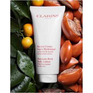 Clarins Moisture Rich Body Lotion 200ml ครีมบำรุงผิวกายสำหรับผิวแห้ง (ฉลากไทย)