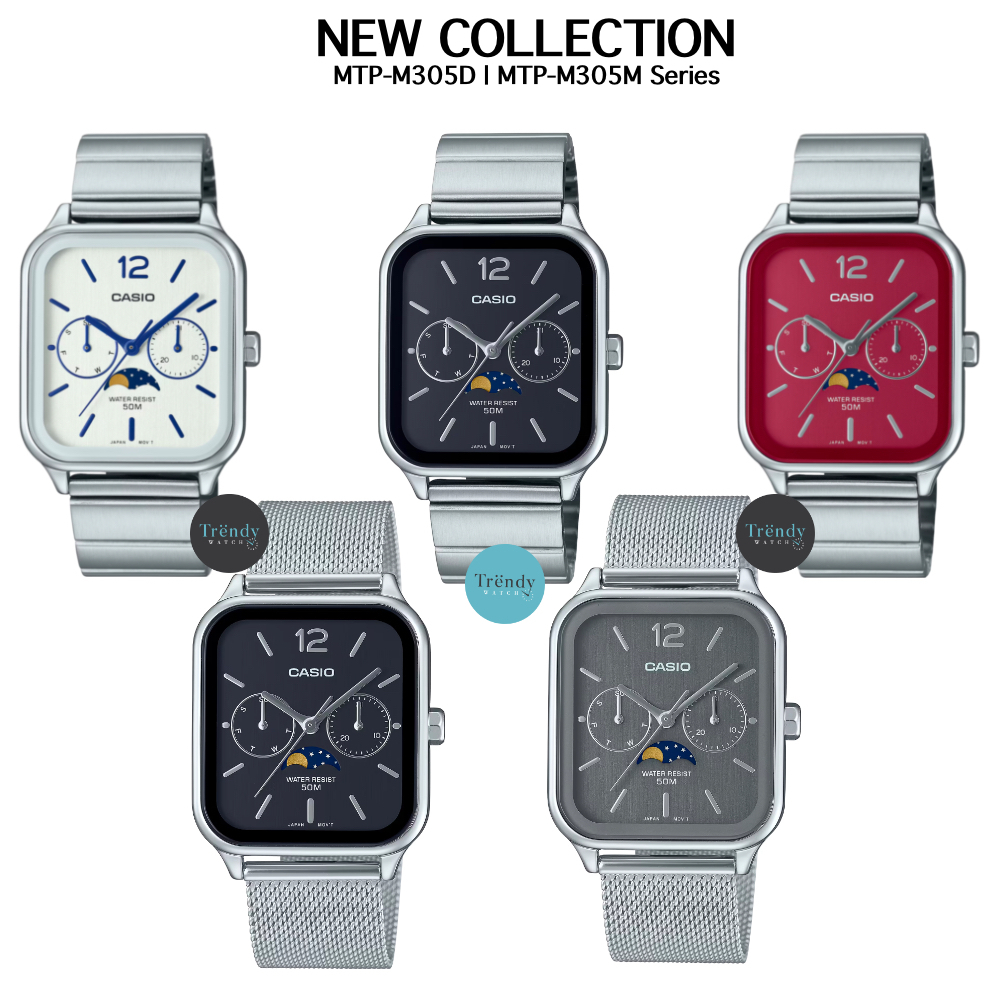 นาฬิกาข้อมือ Casio Standard man รุ่นใหม่ MTP-M305D MTP-M305L Series MTP-M305M-1A MTP-M305D-4A MTP-M305D-7A